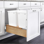 Rev-A-Shelf Double Pullout Trash Can, Min Cabinet Opening 14.5", 35 Qt