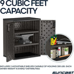 Suncast 30" Base Cabinet, Heavy-Duty Garage Storage Cabinet, Dark Gray
