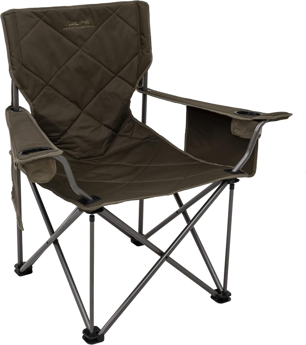 ALPS Mountaineering King Kong Camping Chairs for Adults with Mesh Cup Holders and Pockets, Built Durable and Reliable with Compact Foldable Steel