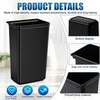 Briwooody 2 Pcs Large Capacity Trash Bins for Bussing Cart 22" H, 9" W, 13"L Attachable Trash Can Hauler for Rolling Utility Cart Accessories