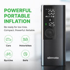 Airmoto Portable Tire Inflator and Hard Carrying Case Bundle