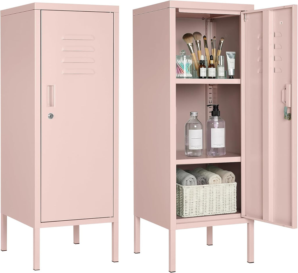 Garvee Lockable Metal Locker Cabinet, 39''h Metal Storage Cabinet with Lock