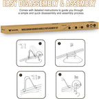 Wheelbarrow Handles Replacement Kit – 2 Heavy-Duty Wooden Handles – Universal Fit – Includes Bolts, Nuts, Wedges and Drill Bit – FSC-Certified Eco
