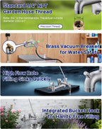 8 Center Commercial Mop Sink Faucet with Vacuum Breaker Wall Mount
