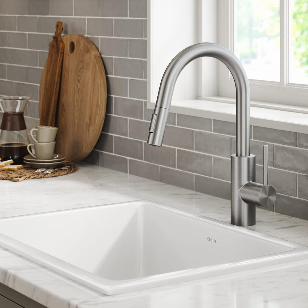 KRAUS Spot Free Stainless Steel Pull Down Kitchen Faucet KPF-2620SFS
