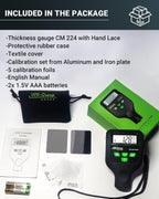 Paint Thickness Gauge CM-224 Auto – Digital Coating Thickness Meter for Cars and Automotive Inspection, Fe / Al / Fe+Zn Detection, 0.1 μm Resolution