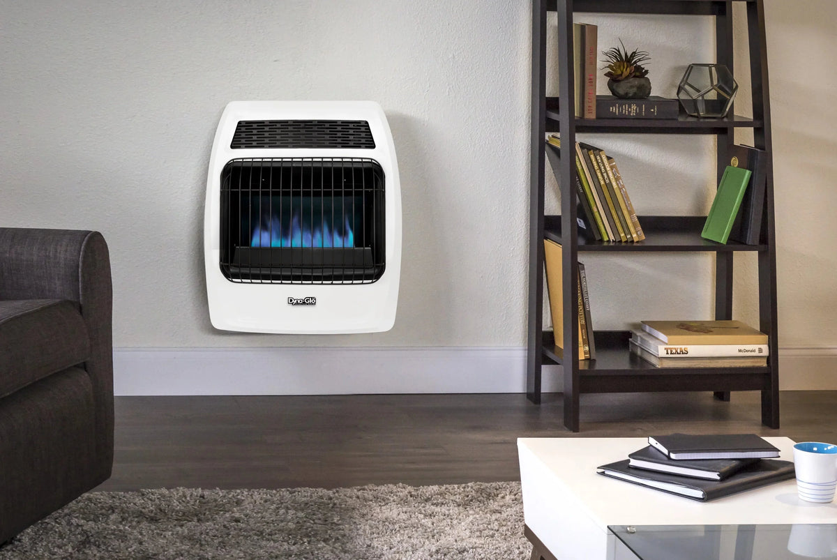 Dyna-Glo Liquid Propane Blue Flame Vent-Free Thermostatic Wall Heater ...