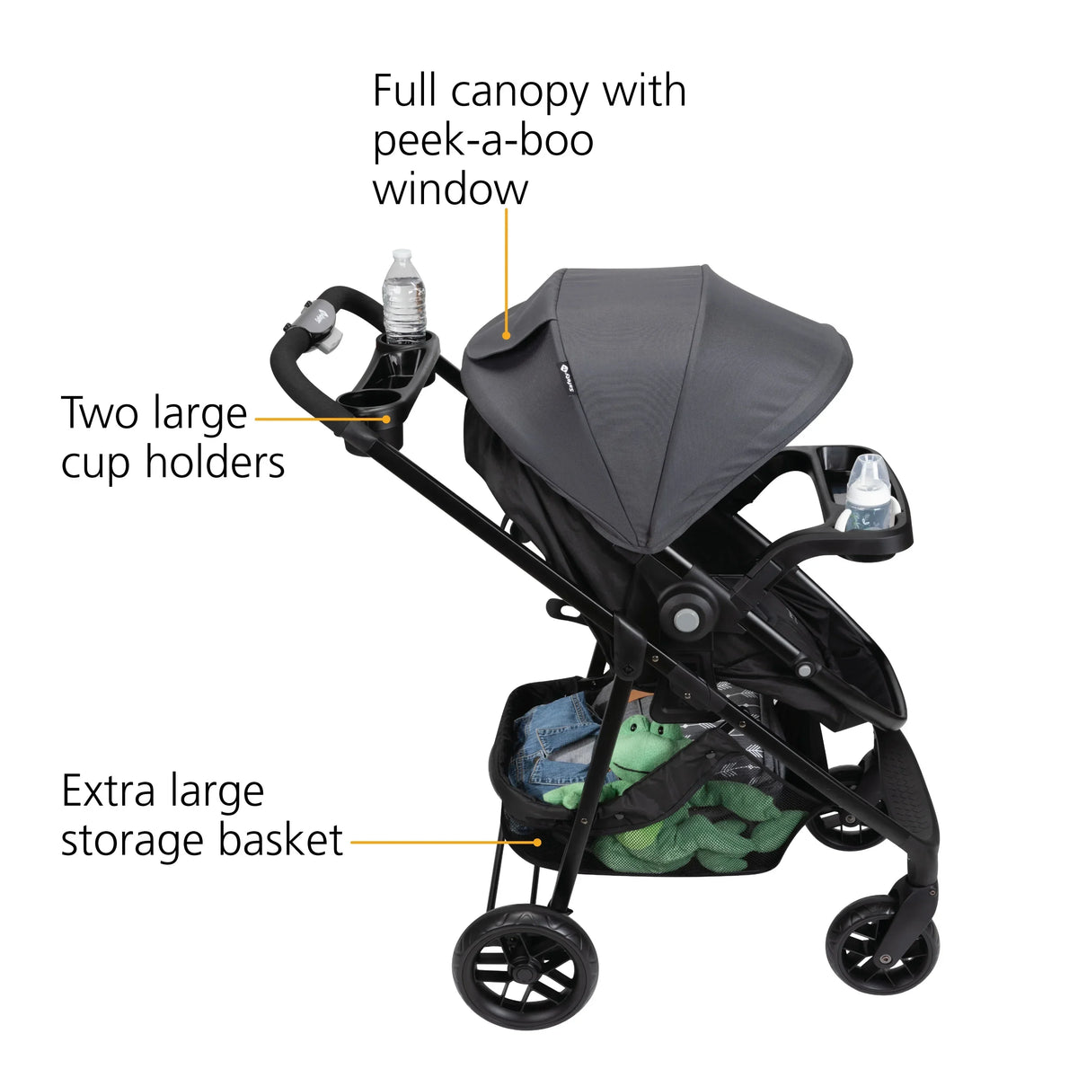 Safety 1st Grow And Go Sprint Modular Travel System Stroller With Rear-Facing Infant Car Seat - Bluestone