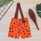 IBTOM CASTLE Kids Caveman Costume Historical Stone Age Birthday Outfits for Toddler Baby Boys Halloween Cosplay Dress up Party Photo Shoot 18-24 Months Orange - Boy