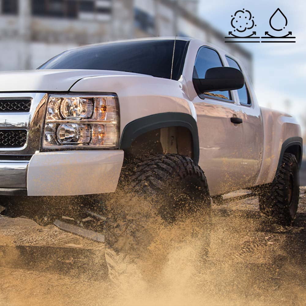 Factory Style Fender Flares Black Fit for Chevy Silverado 1500/2500HD/3500HD 2007-2013