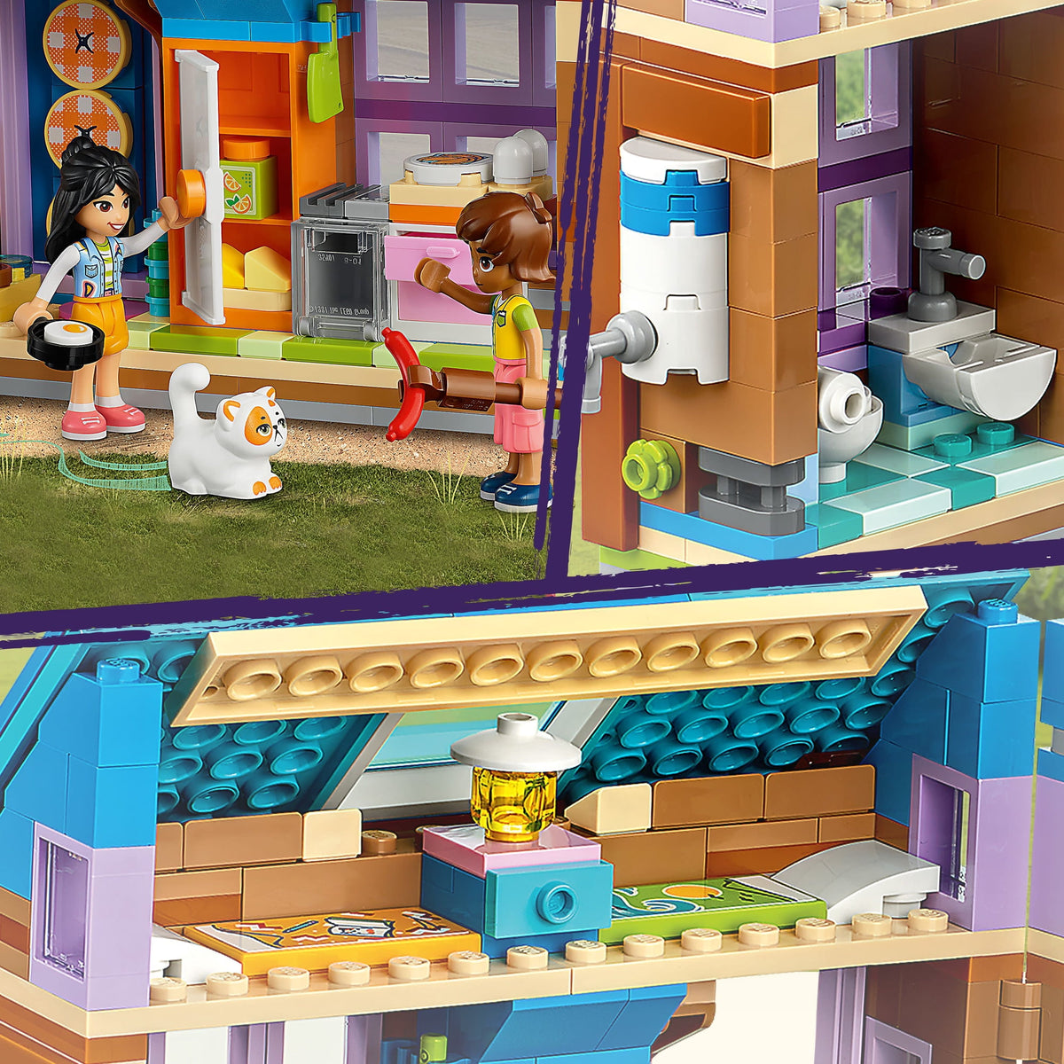 LEGO Friends Mobile Tiny House 41735, Forest Camping Dollhouse Pretend Play Set with Toy Car, Includes Leo & Liann Friendship Mini-Dolls, Gift Idea
