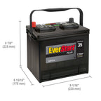 EverStart Plus Lead Acid Automotive Battery, Group Size 35, 12 V, 525 CCA