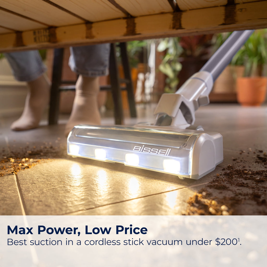 BISSELL PowerClean 200W Cordless Stick Vacuum, for Carpet & Hard Floors Self-Standing, Tangle-Free 40 min run time 4172