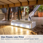 BISSELL PowerClean 200W Cordless Stick Vacuum, for Carpet & Hard Floors Self-Standing, Tangle-Free 40 min run time 4172