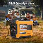 Maxpeedingrods 2350W Portable Generator, Gasoline Powered, Quiet Home RV Power Supply, Ultralight Inverter Generator