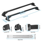 Universal Car Roof Rack Cross Bar, Imountek 43.3in Aluminum Alloy Crossbar with Anti-Theft Lock for Bike Kayak Cargo Luggage, 2 Pieces