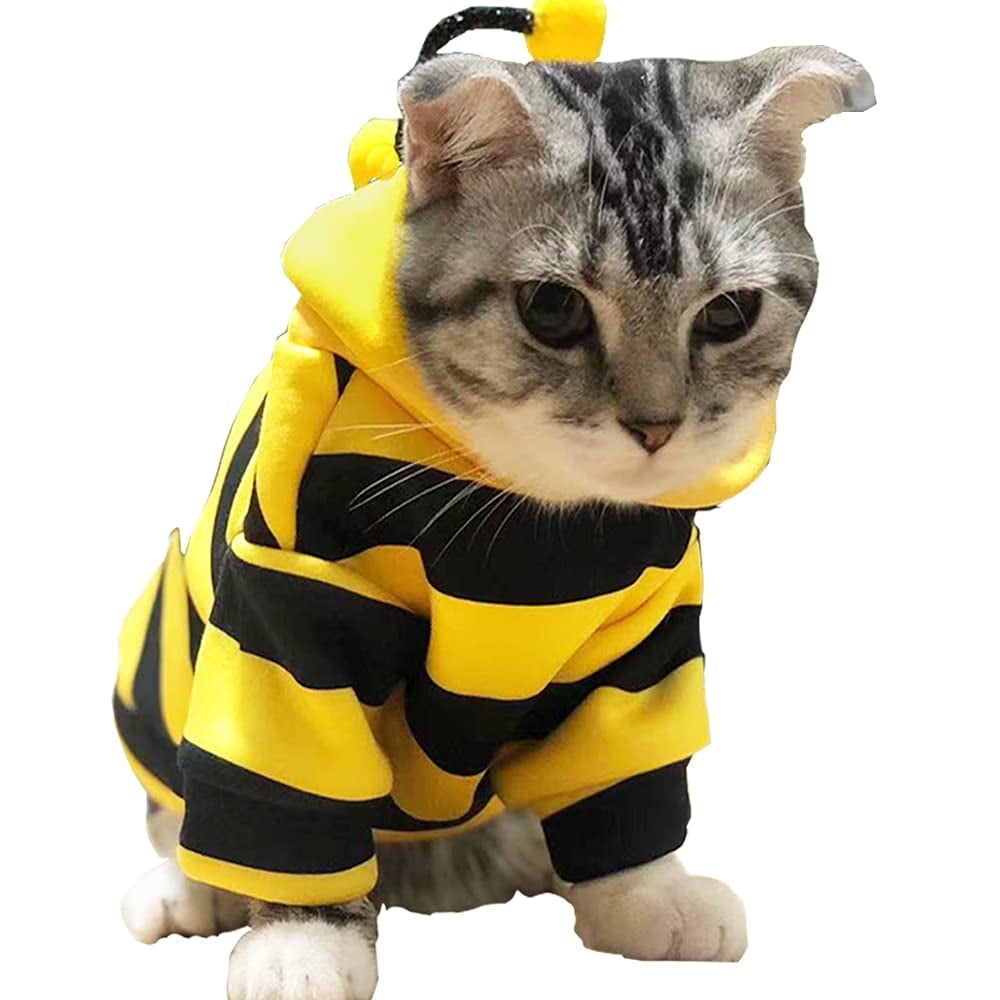 WILLED Pet Bee Halloween Costume for Cats and Small to Medium Dogs, Party Cosplay Dress Up Festival Decoration for Pets