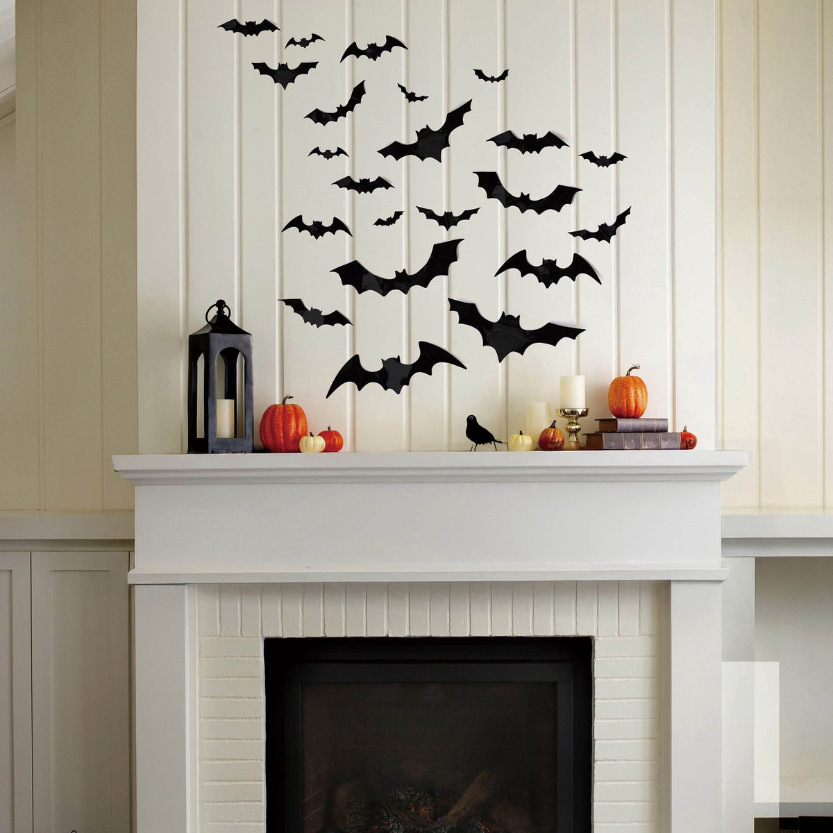 Bats Wall Decorations, Black, 68 Pieces, Halloween by Way To Celebrate