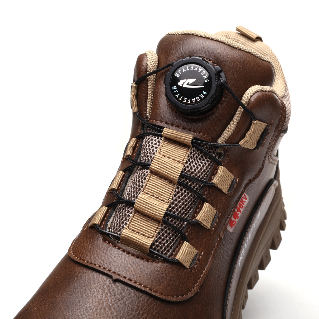 Waterproof & Insulated Steel Toe Shoes with Knob Lacing System