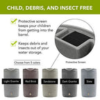 Good Ideas Impressions Downton Rain Saver Rain Barrel, 50 Gallon, Dark Granite - IMP-D50-DAR