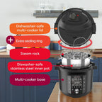 10-in-1 8-Quart Pressure Cooker And Multicooker - Black