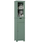Homfa Tall Narrow Bathroom Storage Cabinet With Door And Drawer, 15.7in L x 11.8in W x 67in H, White
