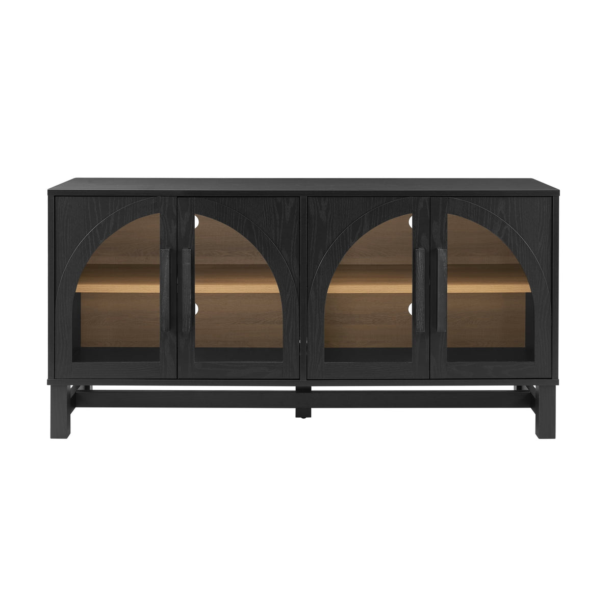 Better Homes & Gardens Juliet Arch TV Stand for TVs up to 65 in, Black Wood Finish