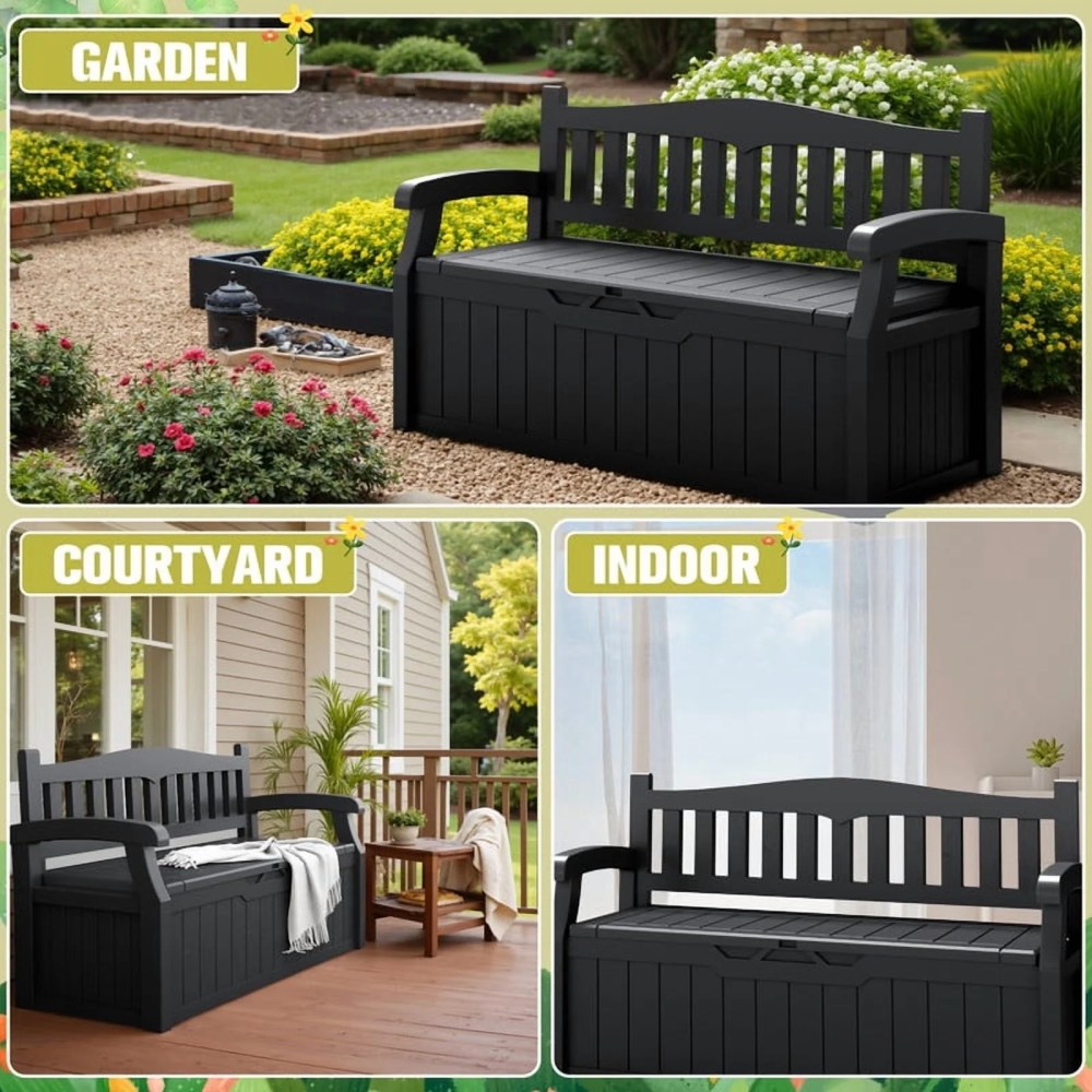 Devoko 82 Gallon Outdoor Storage Bench And Deck Box
