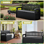 Devoko 82 Gallon Outdoor Storage Bench And Deck Box