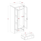 Palace Imports Solid Wood Flexible Wardrobe Armoire 31.5w x 72h x 20.9d