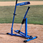 Louisville Slugger Blue Flame Pitching Machine – Manual Baseball & Softball Trainer, Throws Up to 60 MPH, Youth & Adult Practice Tool
