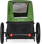 Burley Pet Bike Trailer, 75 Pounds, Fern Green/Black/White - Tail Wagon 947108