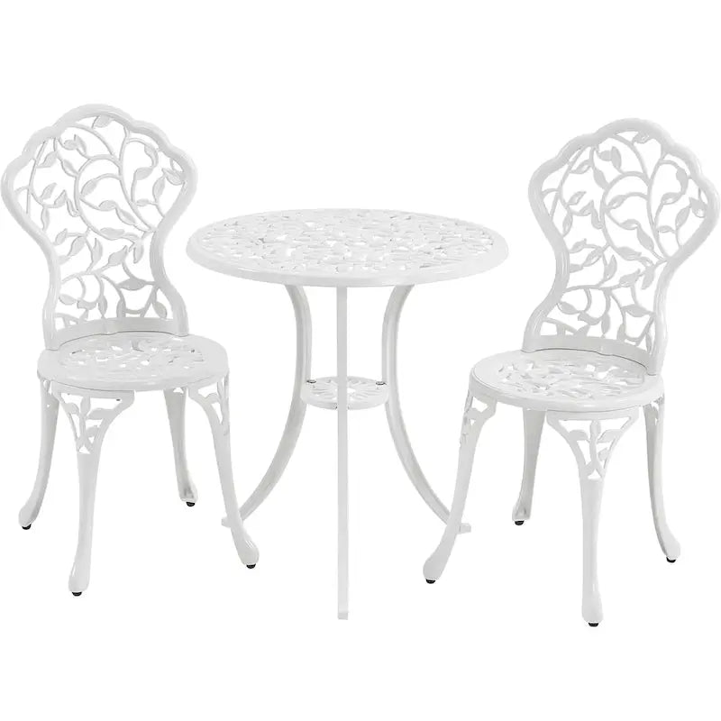 Yaheetech 3-Piece Aluminum Patio Bistro Set With 2 Chairs And Table - Antique Finish
