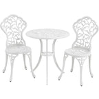 Yaheetech 3-Piece Aluminum Patio Bistro Set With 2 Chairs And Table - Antique Finish