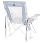 GCI Outdoor Comfort Pro Rocker XL Oversized Rocking Camping Chair with Cup Holder, Heathered Light Blue