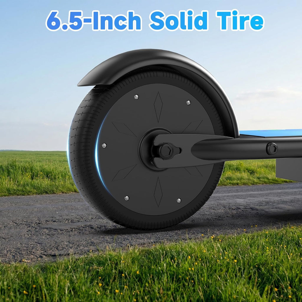 Electric Scooter for Kids, 250W Motor, 9 MPH Max Speed, LED Display, Dual Brake System, 6.5” Solid Tires, Lightweight E-Scooter for Kids Ages 6 to 14