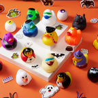 Joyfy 18 PCS Halloween Rubber Ducks for Halloween Goodie Bag Fillers, Trick or Treating Ducky Duck Bulk Toys Party Favors Supplies, Halloween Decorations for Kids Bath Toys
