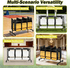 RANTILA Folding Chair Cart, Heavy Duty Chair Storage Dolly Holds 42 Chairs or 12 Tables, 400 lb Capacity Rolling Chair Rack with Swivel Casters, Dust