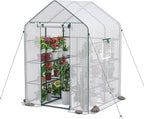 WORKPRO Greenhouse, Heavy Duty Walk-in Greenhouse (56” x 56” x 77”)
