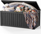 310 Gallon Deck Boxes Outdoor Waterproof Large Outside Storage Box