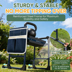 Garden Kneeler and Seat, Heavy Duty Foldable w/Soft Kneeling Pad