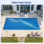 Real Relax 16 mil Solar Pool Cover, 16 x 32 ft Rectangle Bubble Blanket