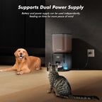 Automatic Dog Feeder - 8L/34 Cups Large Capacity Automatic Cat Food Dispenser with LCD Screen, Large Food Tray, Battery Operated, Timed Cat Feeder