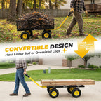 Sekey Steel Garden Cart, 1000 lb Capacity, Removable Sides, 10 in Tires