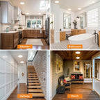 8PACK LED Flush Mount Ceiling Light Fixture, 3000K-4000K-6500K & 100W Equivalent Modern Kitchen Recessed Ceiling Lamp 15W 1500Lm 7.5 Inch Closet