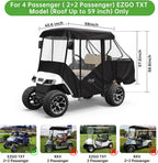 10L0L 4 Passenger Golf Cart Driving Enclosure for EZGO TXT Model