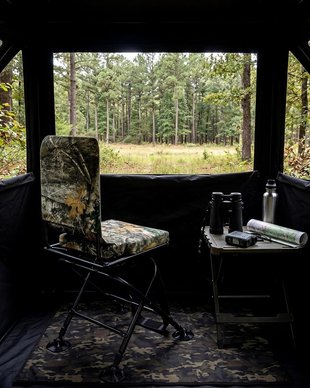 TR Swivel Hunting Chair – 350lbs Folding Ground Chair for Deer Hunting