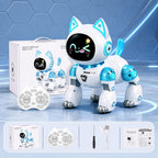 Remote Control Robot Cat - Voice Control Dancing Touch Mechanical Blue Cat Toy for Boys Girls,Kids Age 3-9 Christmas Birthday Surprise Gifts