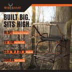 Hunter HD 1.5 Deer Hunting Ladder Climbing Tree Stand w/Extra Wide Seat