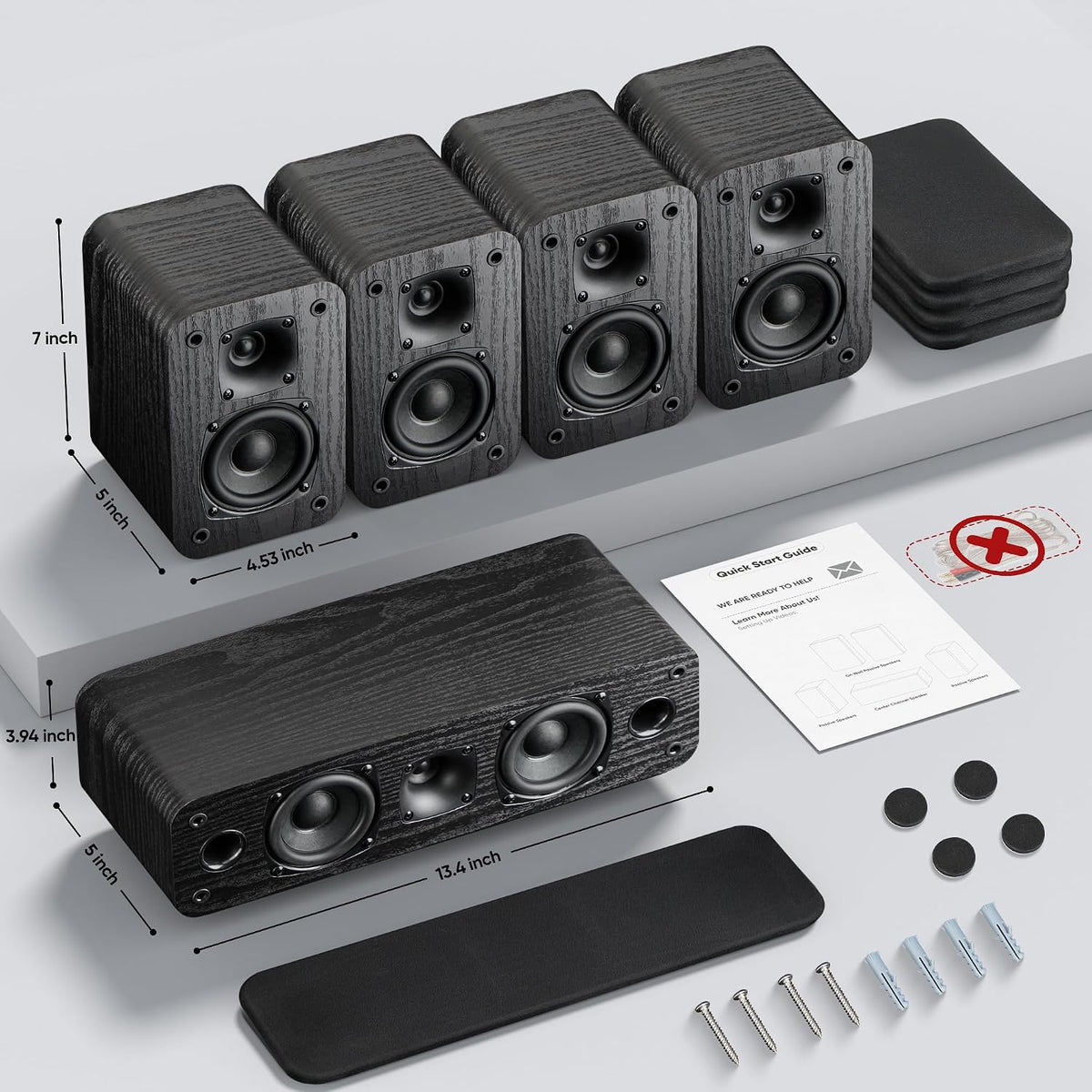 Saiyin 5.0 Home Theater System, HiFi Surround Sound Speakers